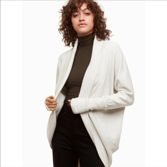 Aritzia Sweaters - ARITZIA / WILFRED / WHITE DIDEROT CARDIGAN SWEATER